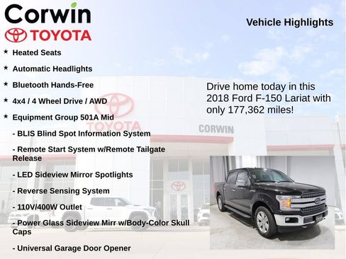 Used 2018 Ford F150 Lariat AWD/4WD image 7