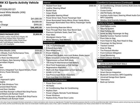 Used 2019 BMW X3 sDrive30i w/ Convenience Package RWD image 29