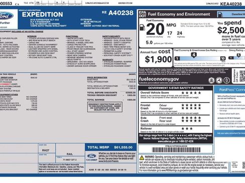Used 2019 Ford Expedition XLT w/ Equipment Group 202A RWD image 2