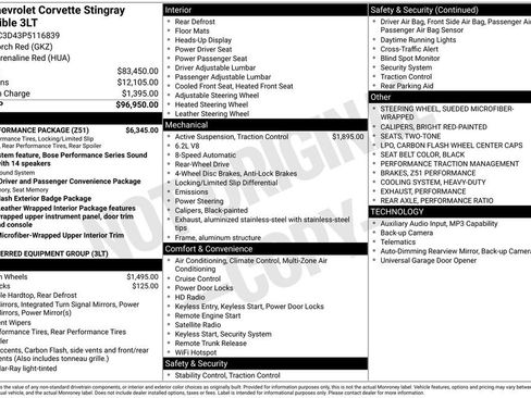 Used 2023 Chevrolet Corvette Stingray Premium Conv w/ Z51 Performance Package image 46