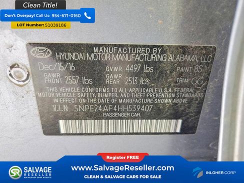 Used 2017 Hyundai Sonata SE FWD image 16