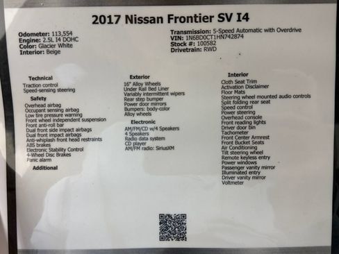 Used 2017 Nissan Frontier SV RWD image 49