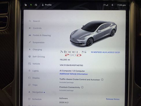 Used 2016 Tesla Model S P90D AWD/4WD image 2