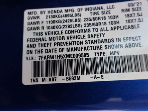 Certified 2021 Honda CR-V EX image 33