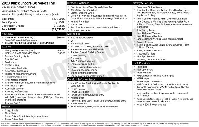 Used 2023 Buick Encore GX Select w/ Safety Package II FWD image 37