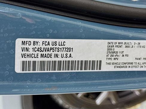 Certified 2026 Jeep Grand Wagoneer 4WD w/ Quick Order Packge 29V Upland image 31