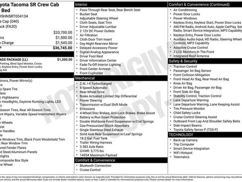 Used 2024 Toyota Tacoma SR w/ SR Upgrade Package RWD image 17