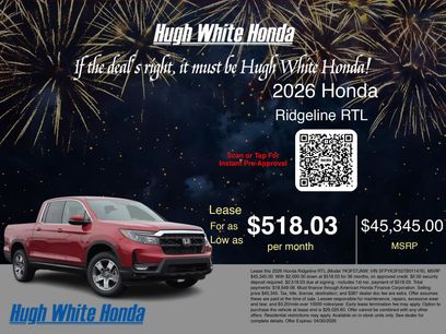 New 2026 Honda Ridgeline RTL