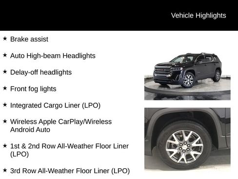 Used 2022 GMC Acadia SLT w/ LPO, Floor Liner Package FWD image 19