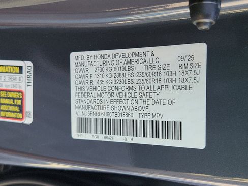 New 2026 Honda Odyssey EX-L image 17