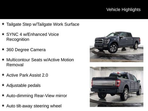 Used 2022 Ford F150 Platinum w/ Equipment Group 701A High image 32
