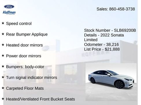 Used 2022 Hyundai Sonata Limited image 27