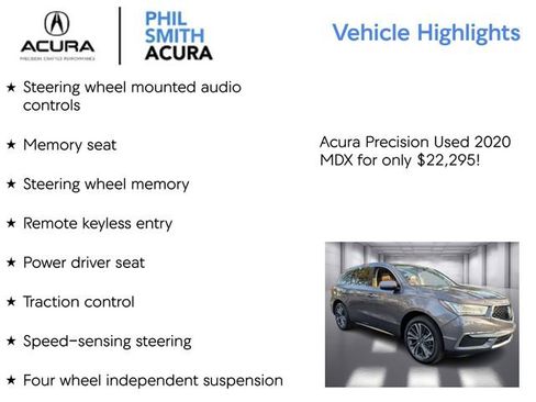 Certified 2020 Acura MDX FWD w/ Technology Package image 13