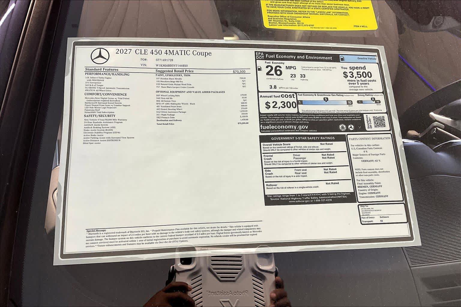 New 2027 Mercedes-Benz CLE 450 4MATIC Coupe image 18