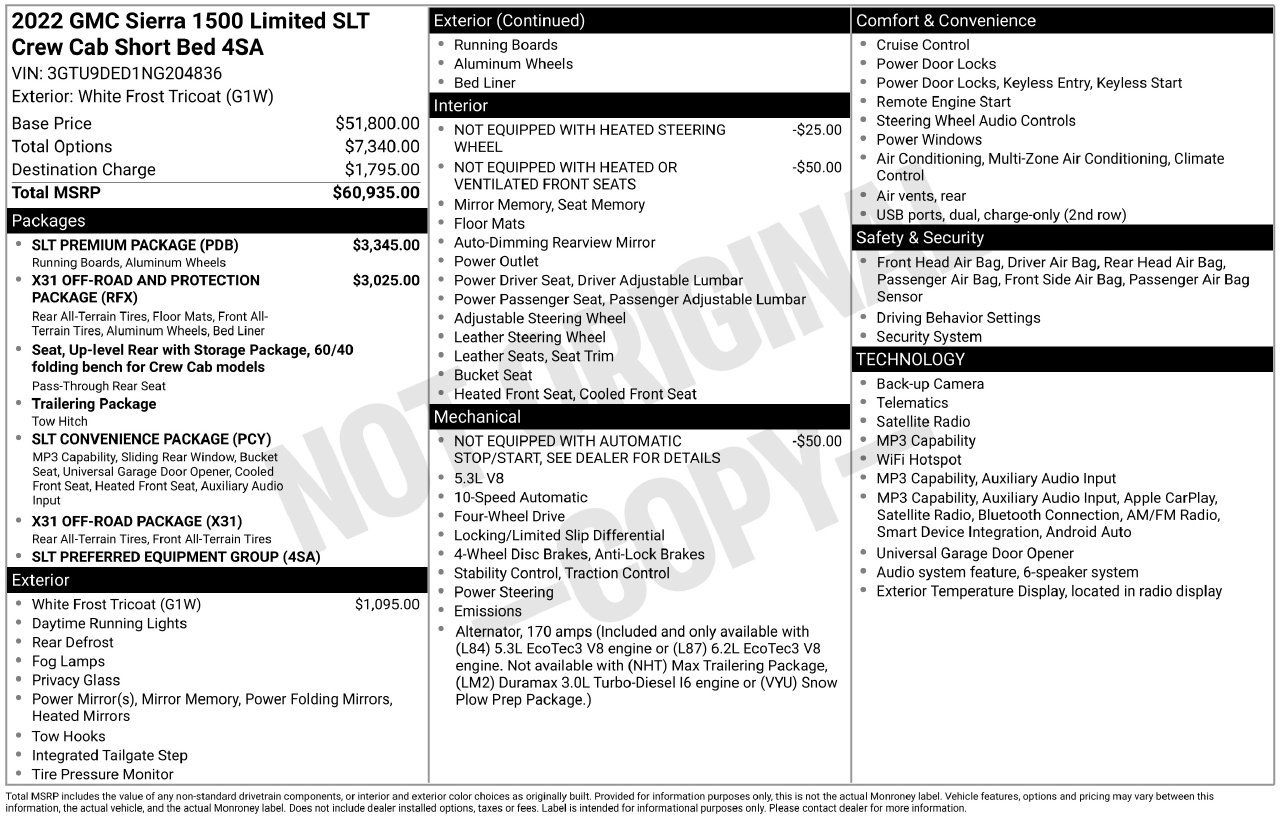 Used 2022 GMC Sierra 1500 SLT w/ SLT Premium Package AWD/4WD image 5