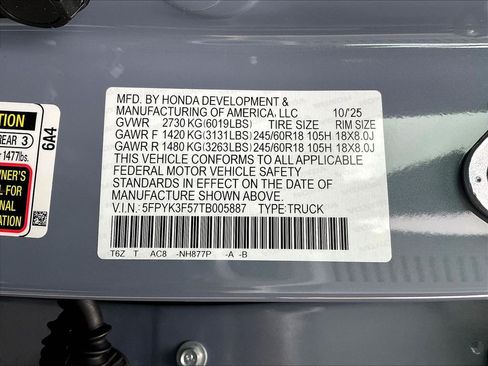 New 2026 Honda Ridgeline RTL image 17