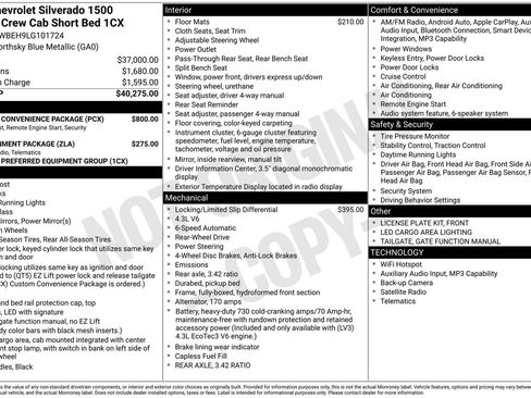 Used 2020 Chevrolet Silverado 1500 Custom w/ Custom Convenience Package RWD image 14