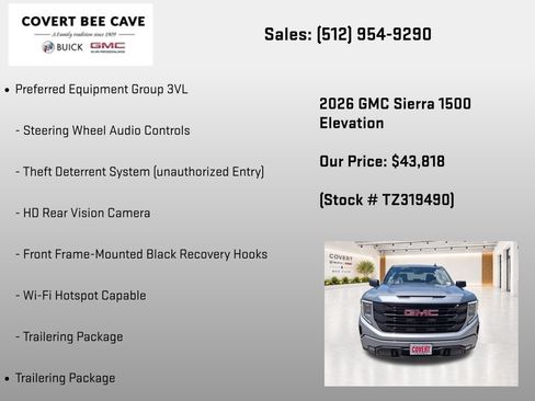 New 2026 GMC Sierra 1500 Elevation AWD/4WD image 26