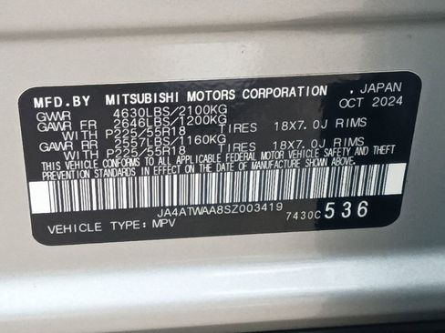 Used 2025 Mitsubishi Eclipse Cross SE AWD/4WD image 3