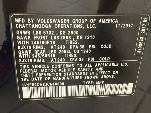 Used 2018 Volkswagen Atlas SEL FWD image 25