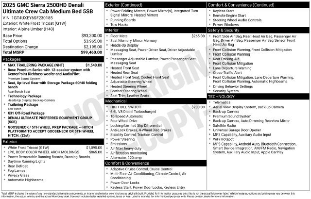 Used 2025 GMC Sierra 2500 Denali Ultimate w/ Max Trailering Package AWD/4WD image 7