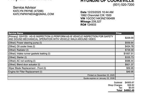 Used 1992 Chevrolet Silverado 1500 Base image 4