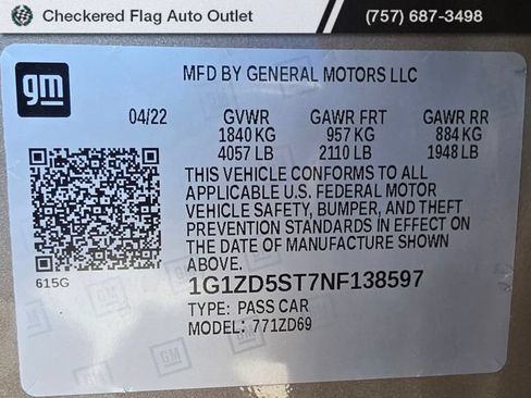 Used 2022 Chevrolet Malibu LT FWD image 28