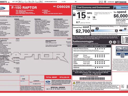 Used 2021 Ford F150 Raptor w/ Equipment Group 801A High image 9