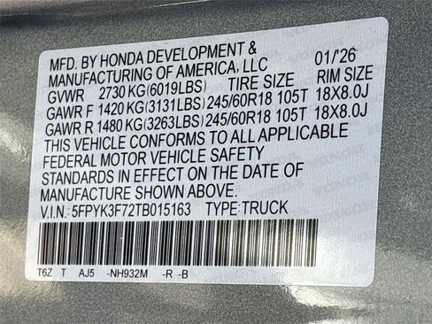 New 2026 Honda Ridgeline TrailSport+ image 38