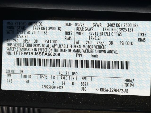 Used 2025 Ford F150 Raptor w/ Equipment Group 803A Raptor R AWD/4WD image 36