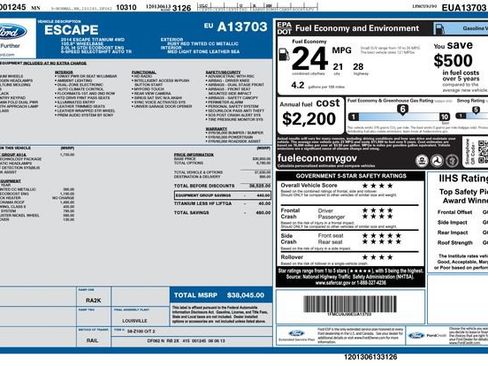 Used 2014 Ford Escape Titanium w/ Equipment Group 401A AWD/4WD image 4