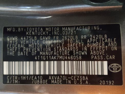 Used 2021 Toyota Camry SE FWD image 33