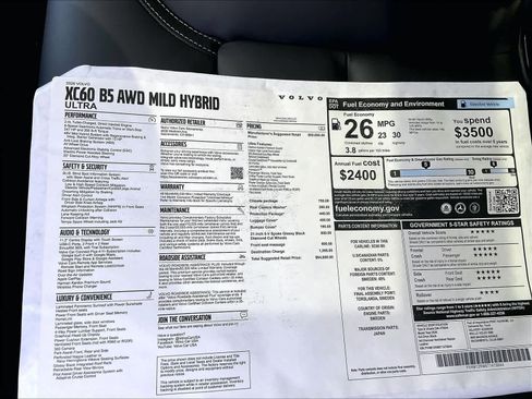 New 2026 Volvo XC60 B5 Ultra w/ Climate Package AWD/4WD image 35
