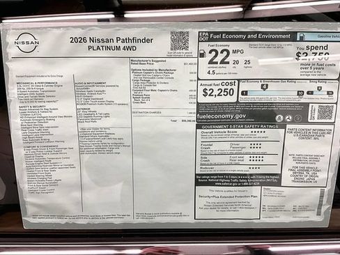 New 2026 Nissan Pathfinder Platinum AWD/4WD image 41