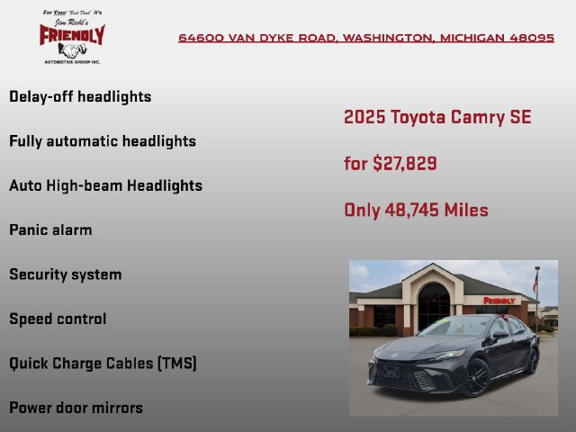 Used 2025 Toyota Camry SE FWD image 25