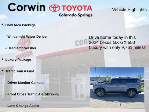 Used 2024 Lexus GX 550 w/ Cold Area Package AWD/4WD image 7
