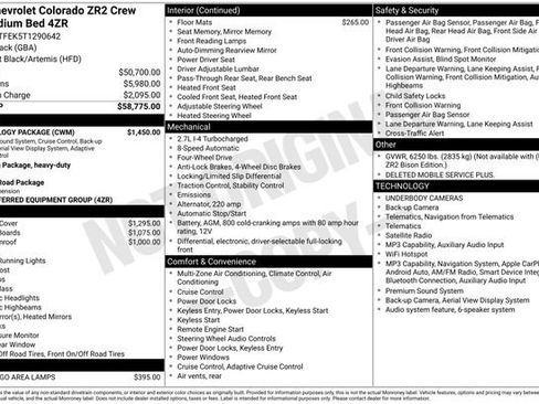 New 2026 Chevrolet Colorado ZR2 w/ Technology Package AWD/4WD image 6