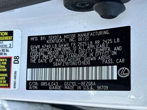 Used 2022 Lexus ES 350 Ultra Luxury w/ Accessory Package 2 FWD image 34