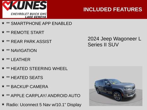 Used 2024 Jeep Wagoneer L Series II w/ Flexible Seating Group AWD/4WD image 2