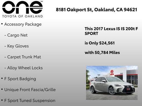 Used 2017 Lexus IS 200t F Sport w/ F Sport Package image 17