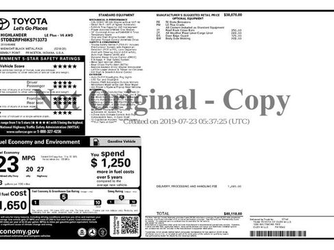 Used 2019 Toyota Highlander Plus image 3