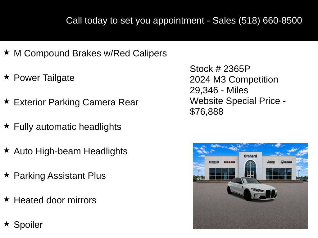 Used 2024 BMW M3 Competition w/ Executive Package RWD image 20