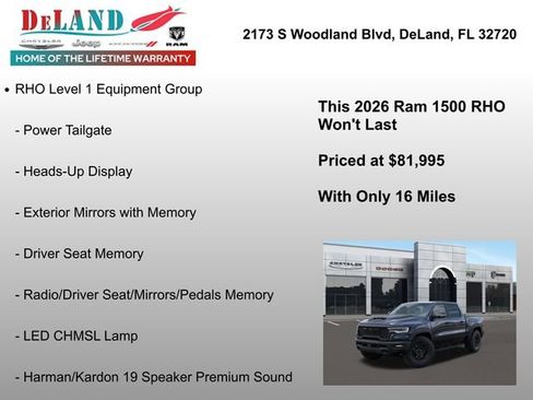 New 2026 RAM 1500 RHO w/ RHO Level 1 Equipment Group image 18