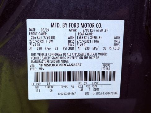 Used 2024 Ford Explorer ST w/ Equipment Group 401A AWD/4WD image 34