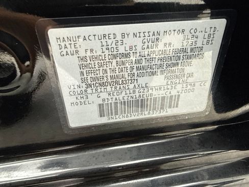Used 2024 Nissan Versa S w/ Trunk Package FWD image 51