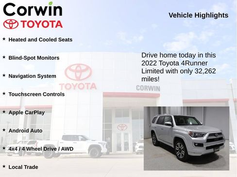 Used 2022 Toyota 4Runner Limited AWD/4WD image 6