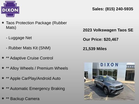 Used 2023 Volkswagen Taos SE FWD image 4
