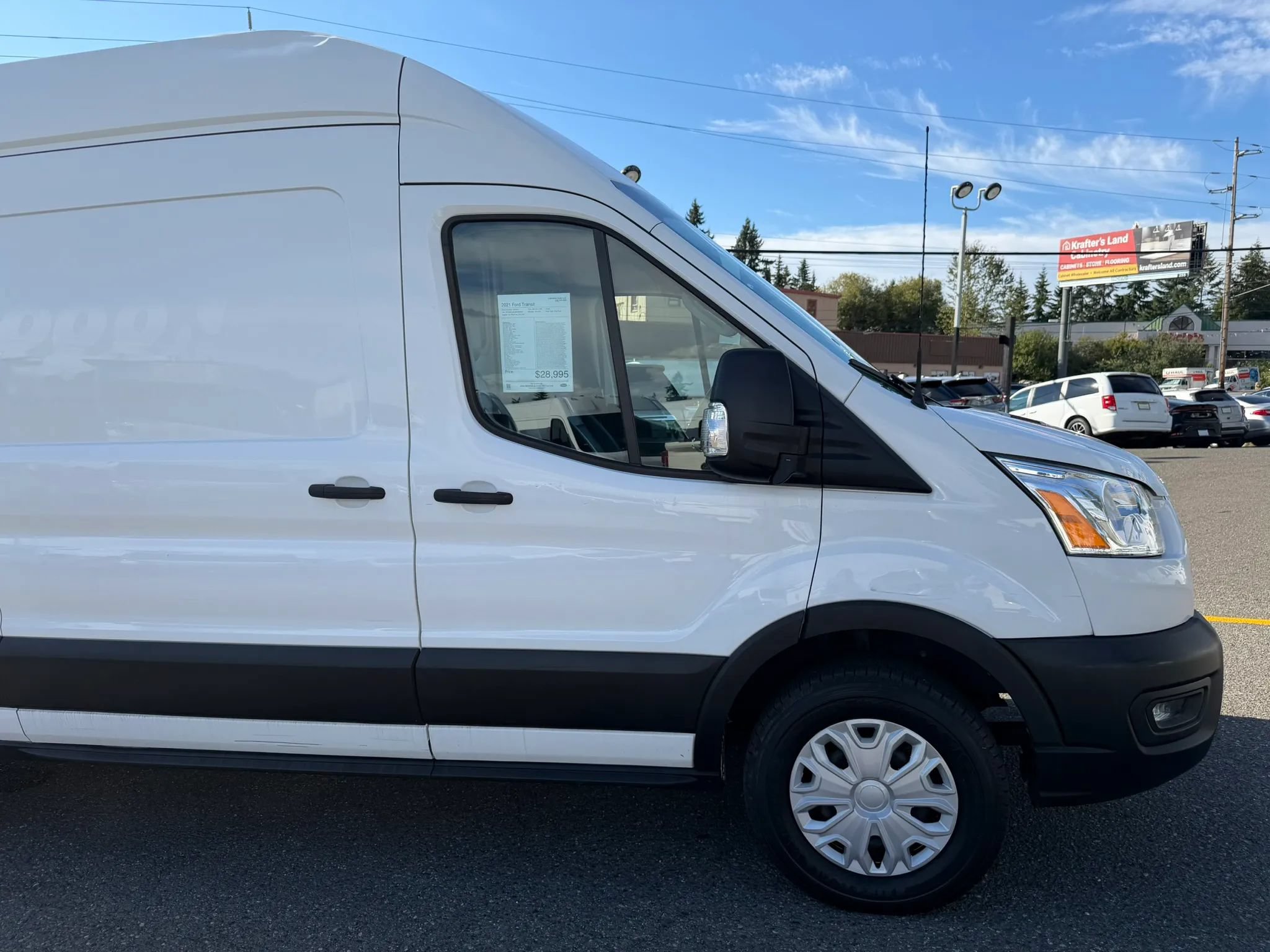 Used 2021 Ford Transit 350 148 High Roof Extended w/ Load Area Protection Package RWD image 9