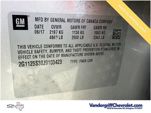 Used 2018 Chevrolet Impala Premier w/ Premier Confidence Package FWD image 27