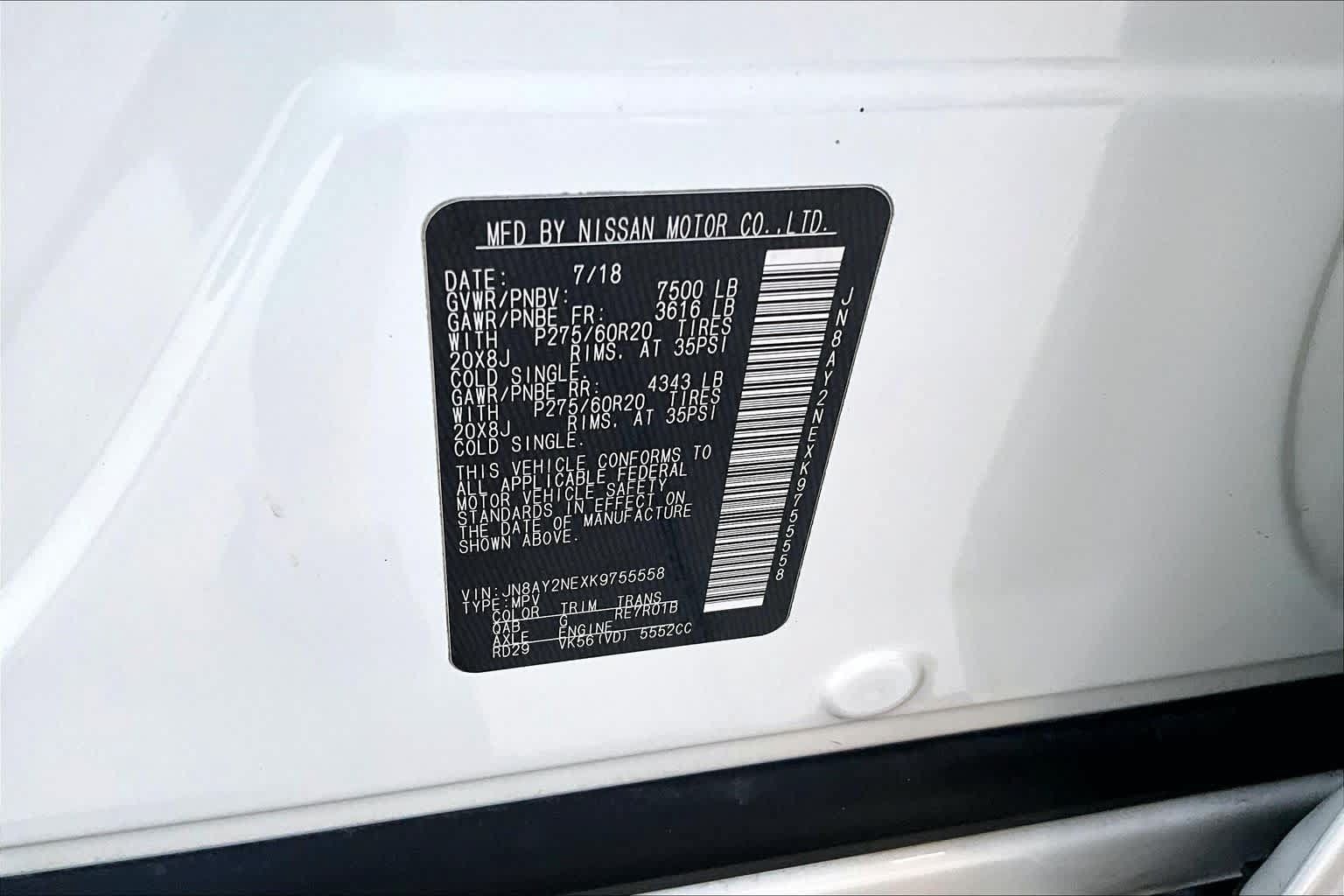 Used 2019 Nissan Armada Platinum w/ Captain's Chairs Package AWD/4WD image 35